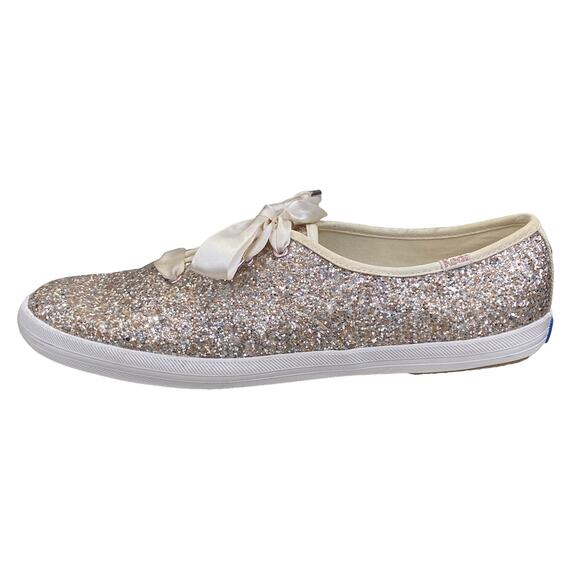 Keds X Kate Spade Women's Rose Gold Glitter Sneakers Size US 9 - Picture 3 of 11